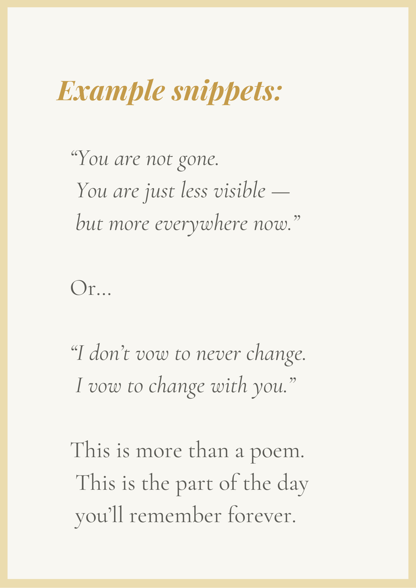 Sacred Ceremony Poem — Poetry as Prayer